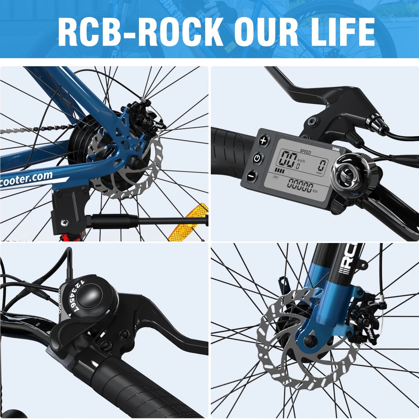 500W Electric Bike 26" Electric Mountain Bike for Adults, E Bike with 36V/12 Ah Removable Lithium-Ion Battery, Shimano 7-Speed Commuter Bike - UL2849