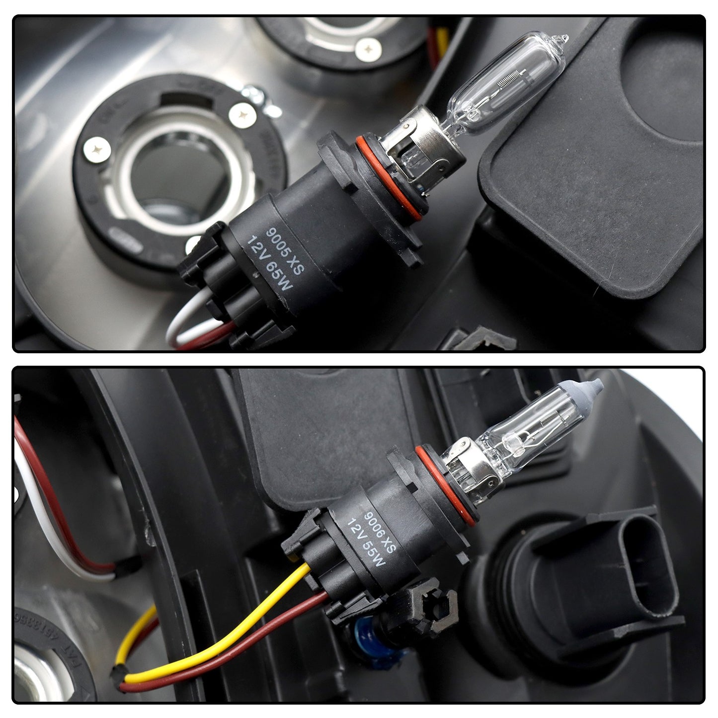 Pair Headlight Assemblies for Freightliner Columbia 2004-2017 W/ Bulb Headlamps