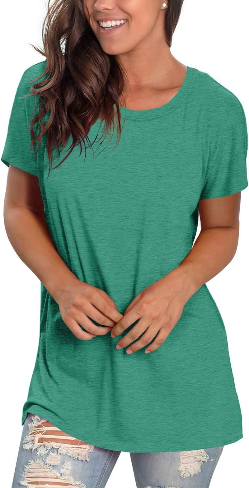Womens Loose Fit Tshirts Short Sleeve Summer Tops Casual Workout Yoga Tunic T Shirts Tops