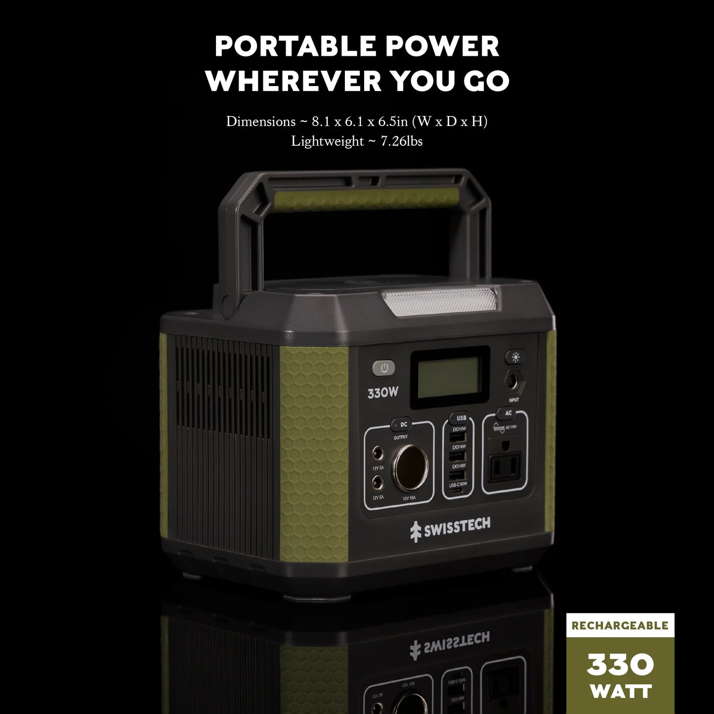 330W Portable Power Station 288Wh Solar Generator for Camping & Emergency Use