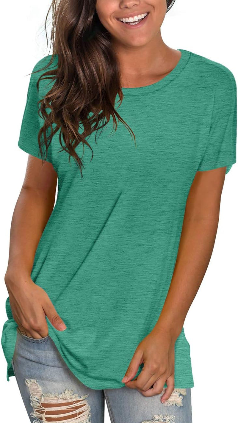 Womens Loose Fit Tshirts Short Sleeve Summer Tops Casual Workout Yoga Tunic T Shirts Tops