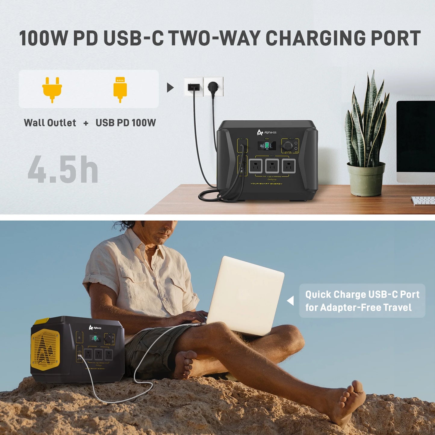 1000W Continuous / 2000W Peak Portable Solar Generator