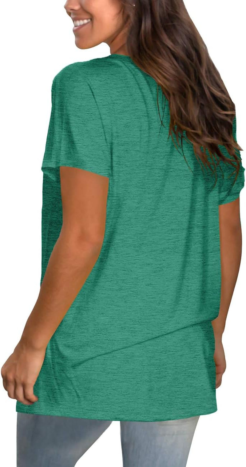 Womens Loose Fit Tshirts Short Sleeve Summer Tops Casual Workout Yoga Tunic T Shirts Tops