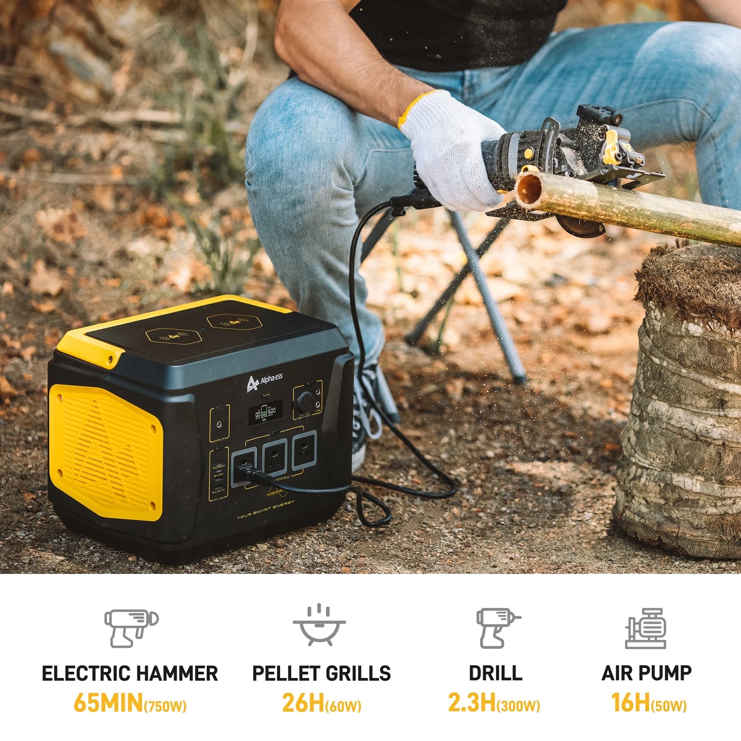 1000W Continuous / 2000W Peak Portable Solar Generator