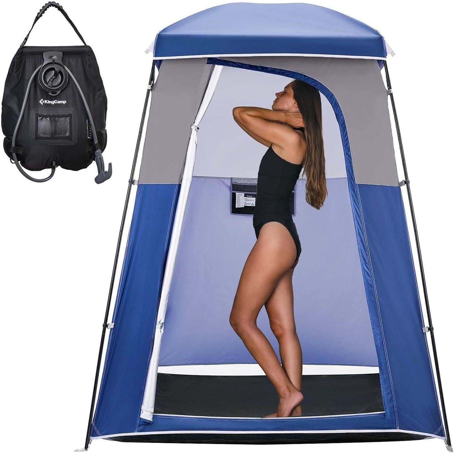 Shower Tent, Portable Privacy Tent Outdoor Camping 1/2 Room Toilet Tents with Shower Bag & Dressing Room for Travel Beach Tailgate