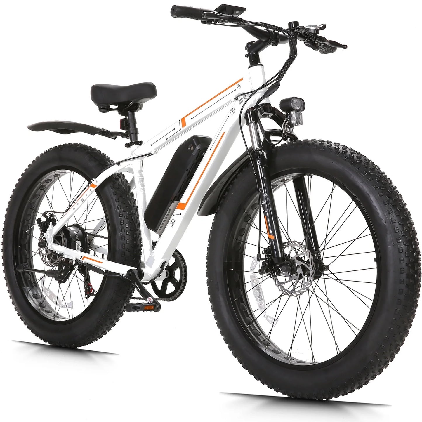 26"X4.0 Fat Tire Electric Bike, 624Wh Battery, 48V 500W Ebike Electric Mountain Bike, Cruise Control Mode, Adult E Bikes for Men, LCD Meter, 7-Speed Snow Bike Beach E-Bike for Adults UL2849