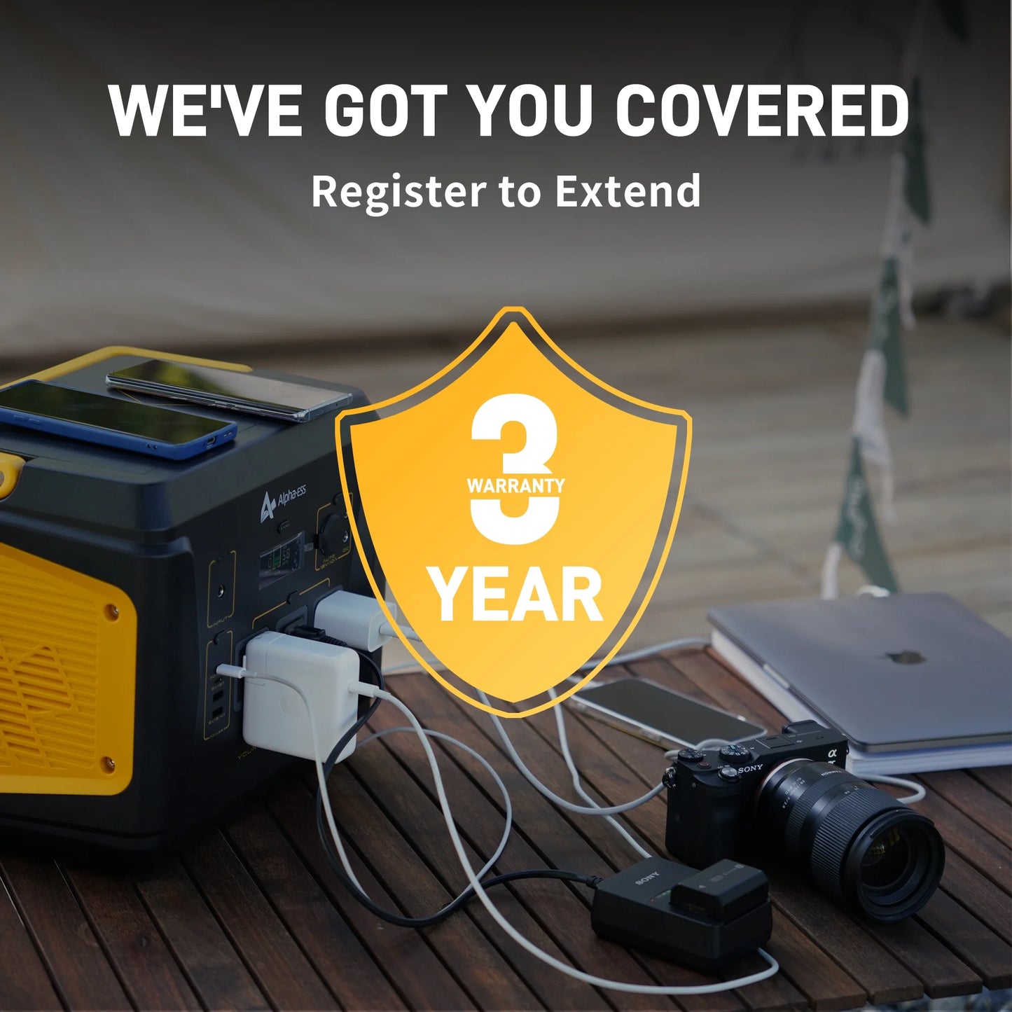 1000W Continuous / 2000W Peak Portable Solar Generator