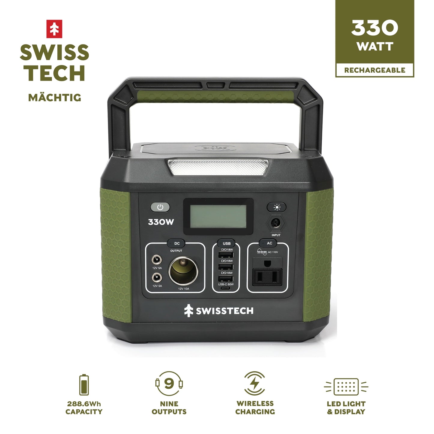 330W Portable Power Station 288Wh Solar Generator for Camping & Emergency Use