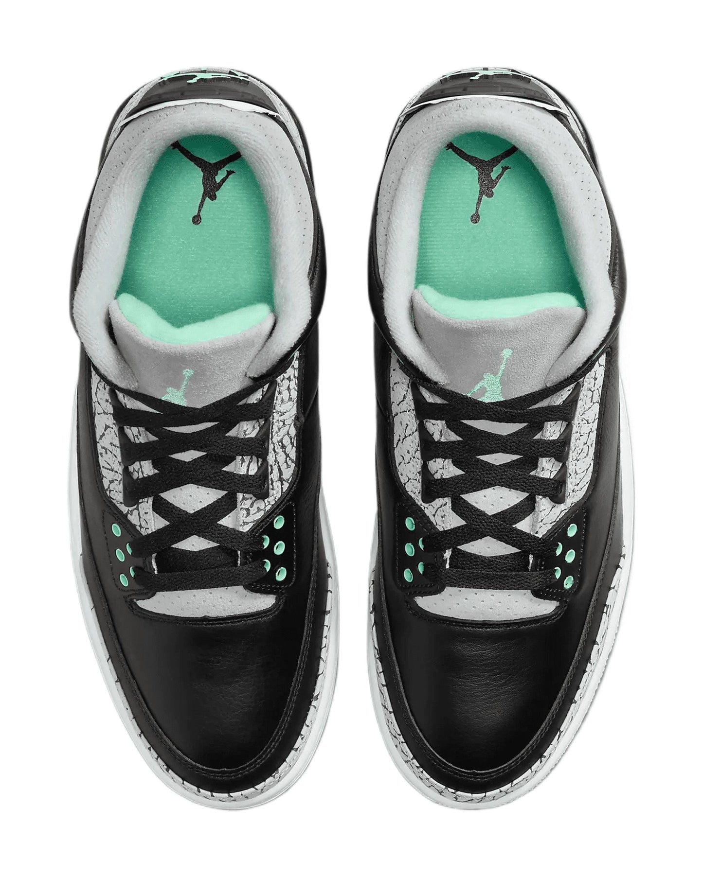 Men'S 3 Retro Black / Green Glow-Wolf Grey CT8532-031, Size 11-US
