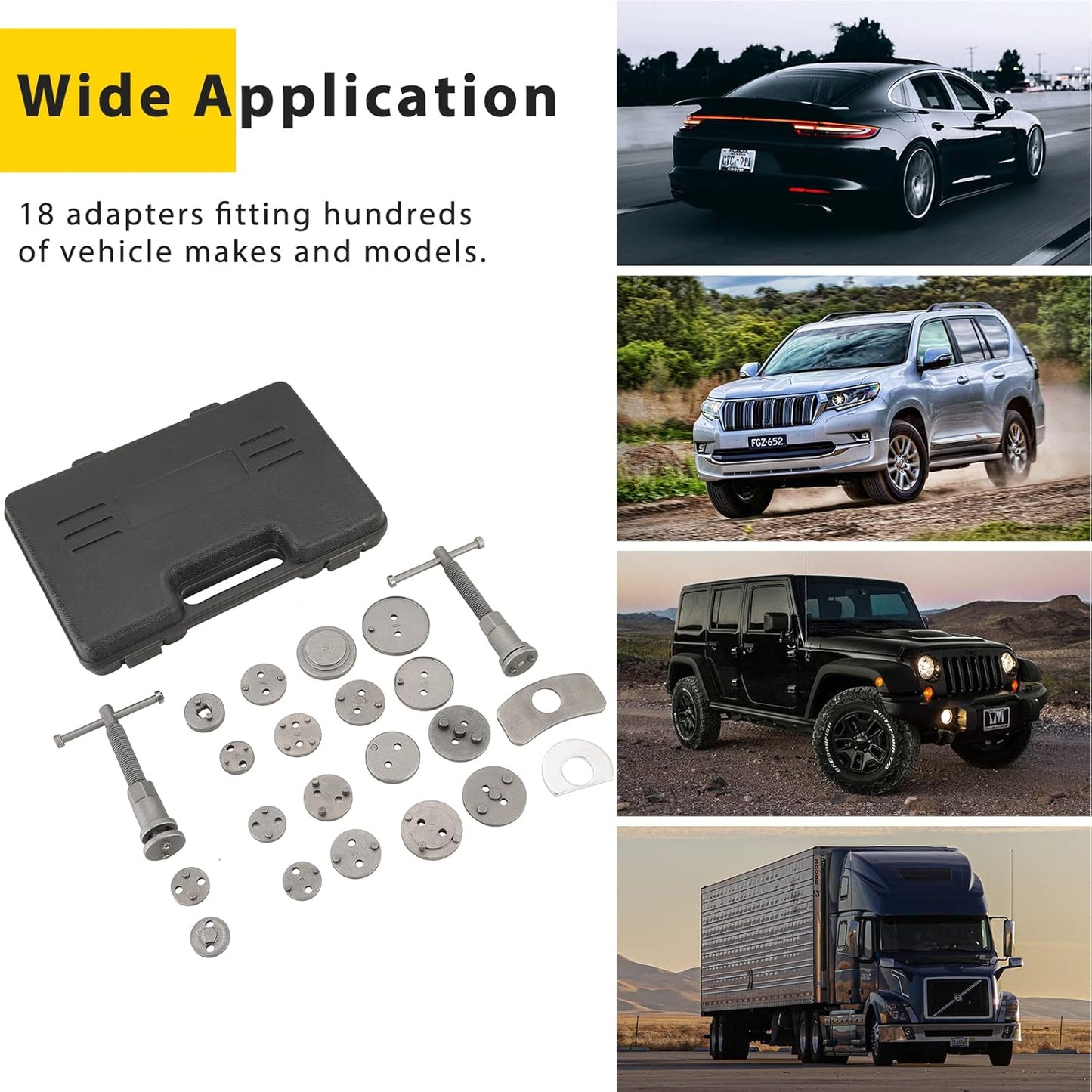 24PCS Disc Brake Caliper Tool Kit | Heavy Duty Disc Brake Piston Caliper Rewind