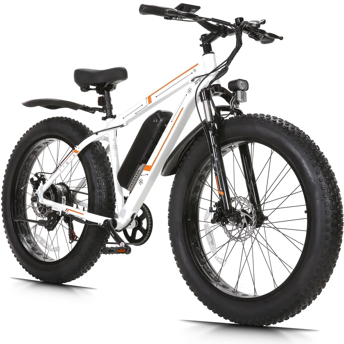 26"X4.0 Fat Tire Electric Bike, 624Wh Battery, 48V 500W Ebike Electric Mountain Bike, Cruise Control Mode, Adult E Bikes for Men, LCD Meter, 7-Speed Snow Bike Beach E-Bike for Adults UL2849