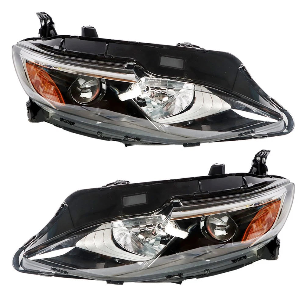 Right+Left Headlight For Chevrolet Malibu 2019-2025 Halogen Chrome Clear