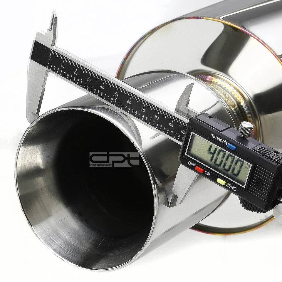 Fit 92-00 Civic 2Dr/4Dr Em/Ej/Eg 4" Rolled Muffler Tip Racing Catback Exhaust