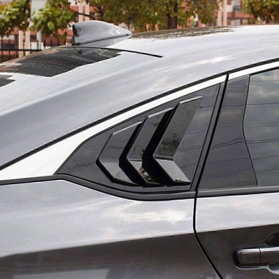For 2018-2021 Honda Accord Side Window Louvers Cover Glossy Car Auto Accessories