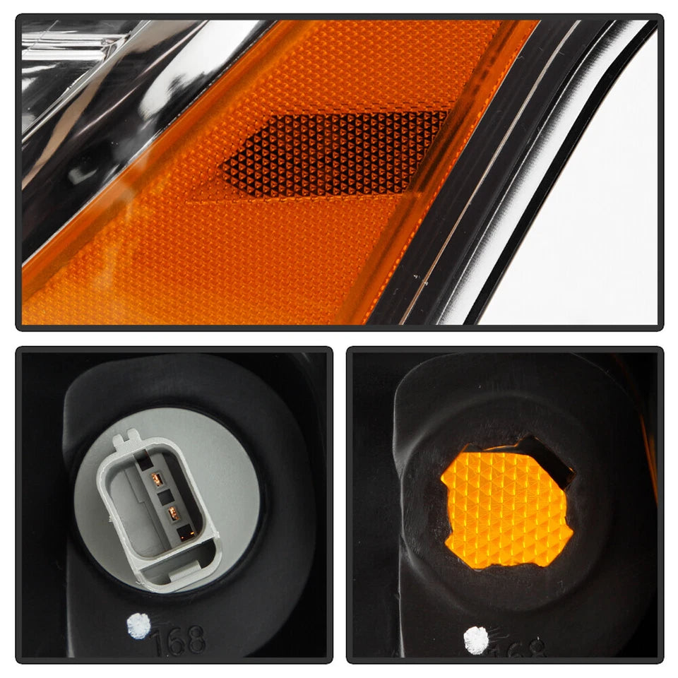 For 2015-2022 Ford Transit 150 250 350 Halogen Chrome Headlights Left+Right Pair