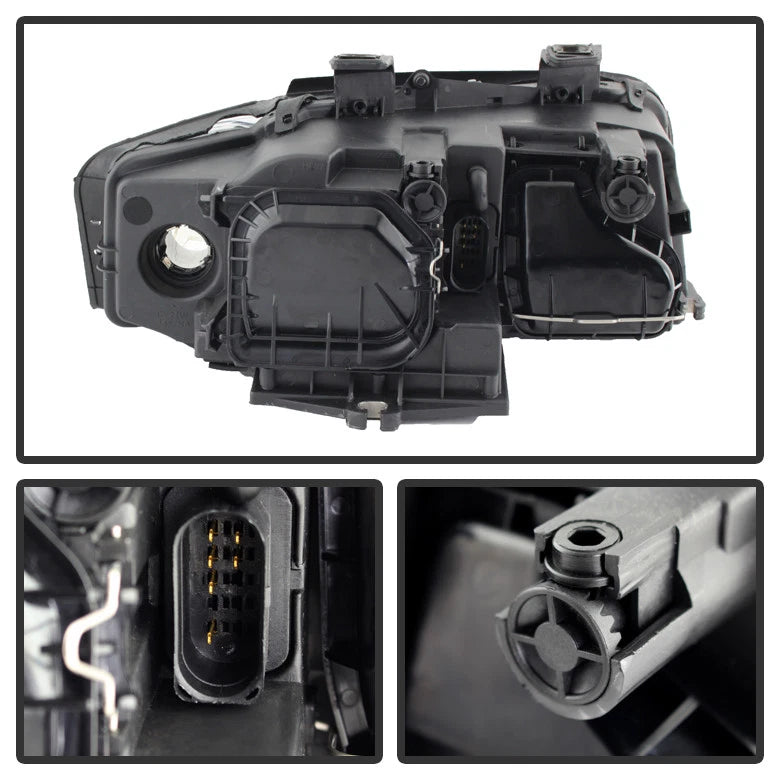 Black 2002-2005 Audi A4 S4 B6 Quattro Projector Headlights Replacement 02-05 Set