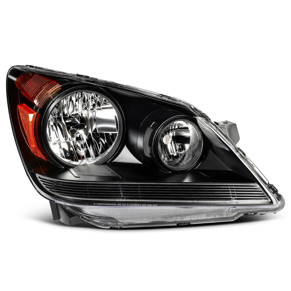 For 2005-2010 Honda Odyssey Headlights Headlamps 05-10 Black Housing Left+Right