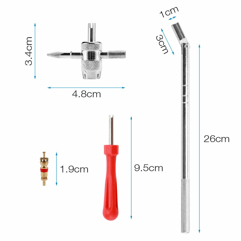 Valve Stem Puller Tool Installer HD Chrome Car Tire Plug Remover Core Repair US