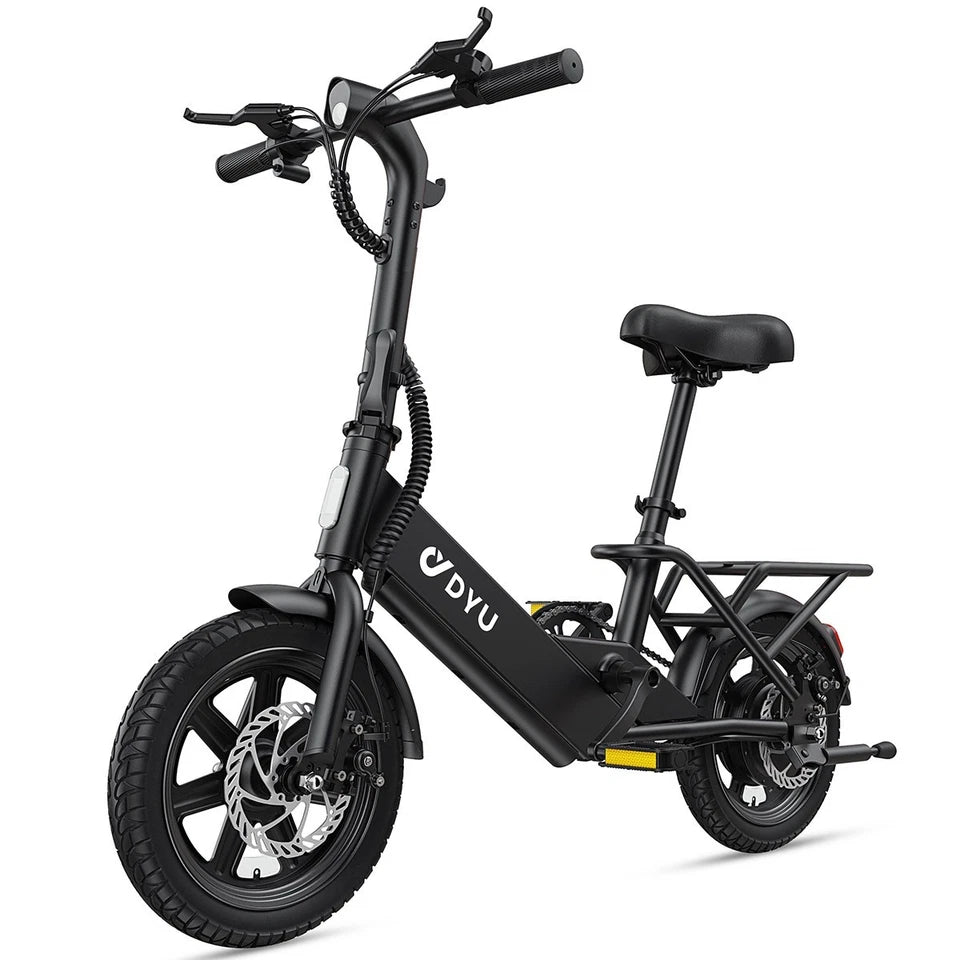 DYU 14" Folding Electric Bike for Adults Teens, 350W 36V/7.8AH, Commuter City