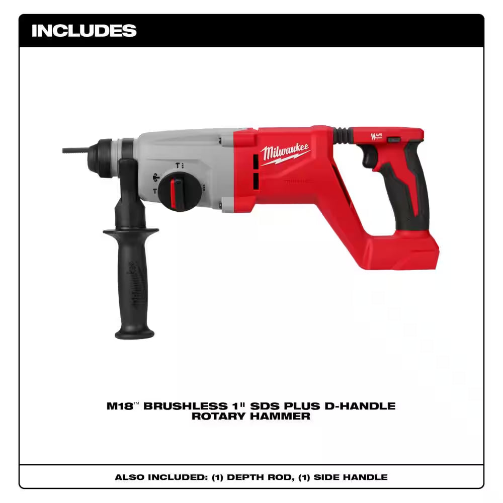 M18 18V Lithium-Ion Brushless Cordless 1 In. Sds-Plus D-Handle Rotary Hammer (Tool-Only)