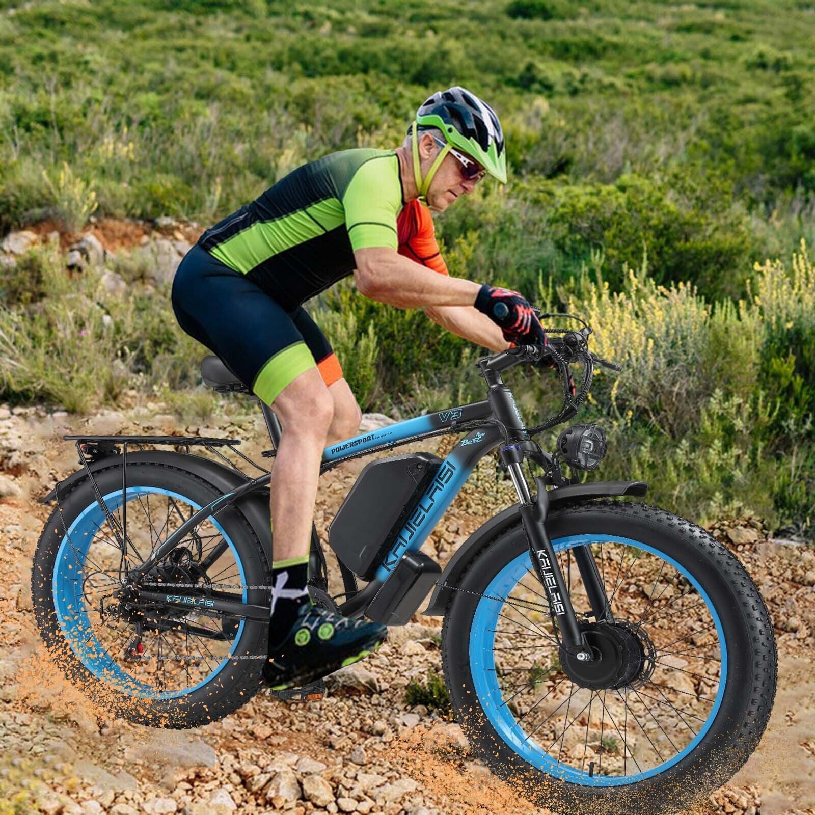 V3 2000W Electric Bike 48V/23Ah 26" Fat Tire Mountain Bicycle for Adult 35MPH