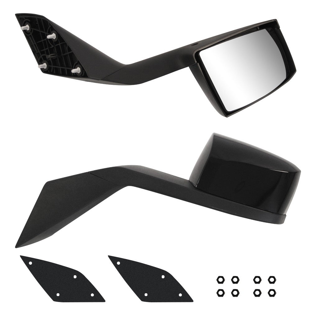 Pair Hood Mirrors Assemblies Side View Mirror for 2004-2017 Volvo Vn Vnl Truck