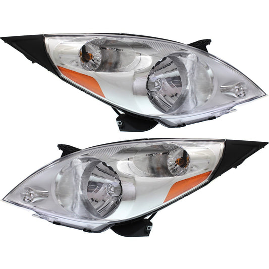 Headlight Assembly Set for 2013 2014 2015 Chevrolet Spark Left Right with Bulb