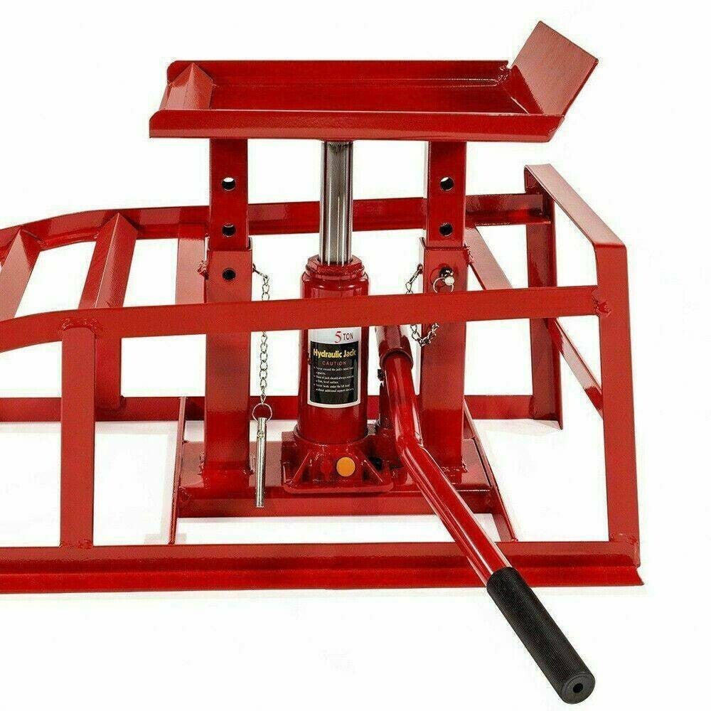 2 Pcs Heavy Duty Auto Car Truck Service Ramps Lifts Hydraulic Lift Frame Home