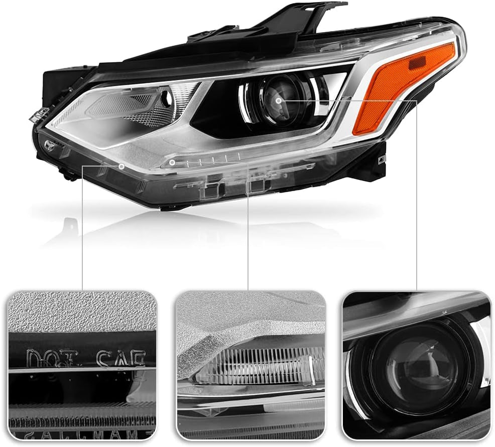 - for [Hid/Xenon Model] 2018 2019 2020 Chevy Traverse LED DRL Projector Headlights Headlamps Pair Set Left+Right