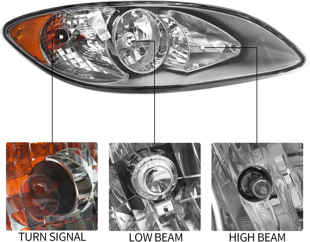 Headlight Assembly Fit for 2008-2016 International Prostar Pair