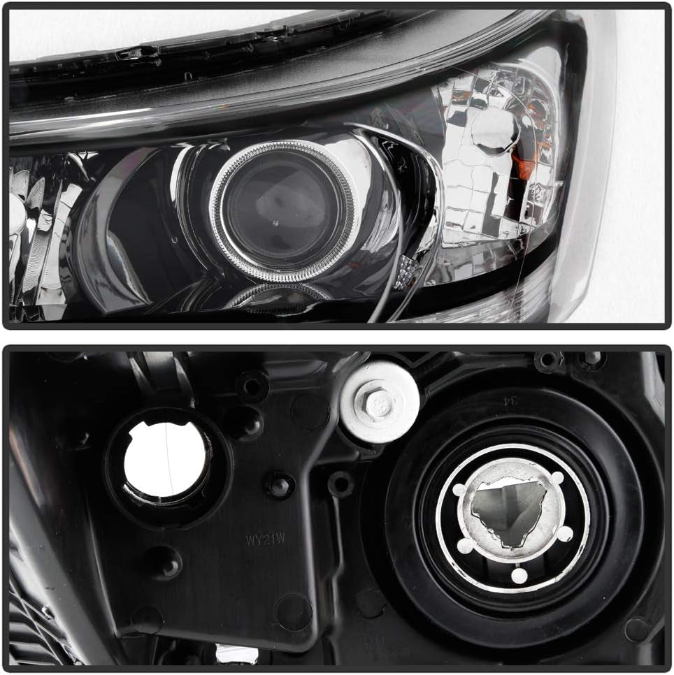 - for [Factory Halogen Model W/O LED DRL] 2013-2015 Honda Accord Sedan Projector Headlights Headlamps Left+Right
