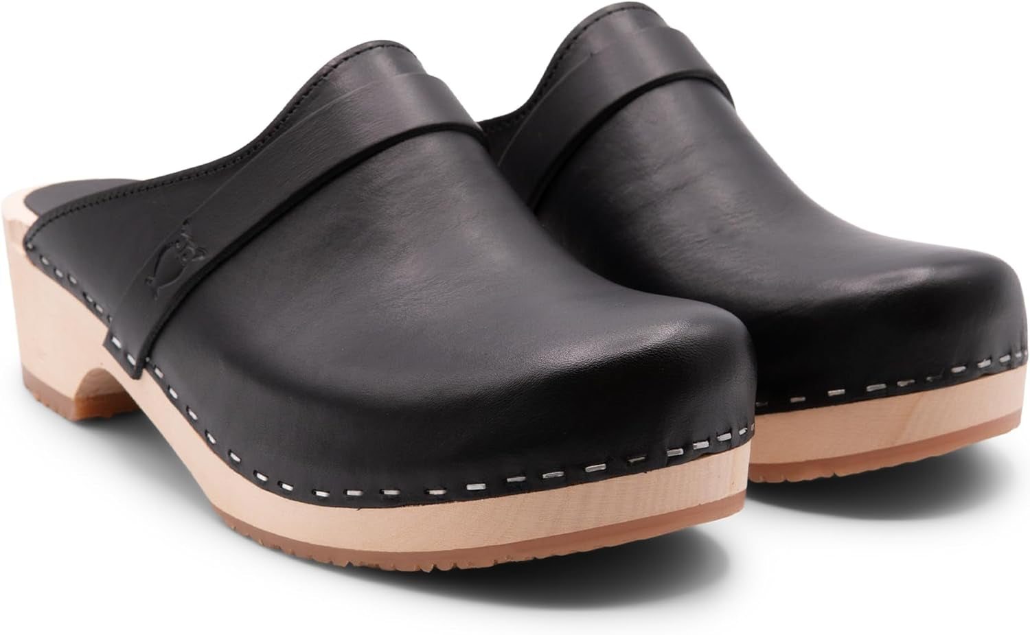 Handmade Swedish Wood Clogs for Men, Low Heel Mule | Malmö