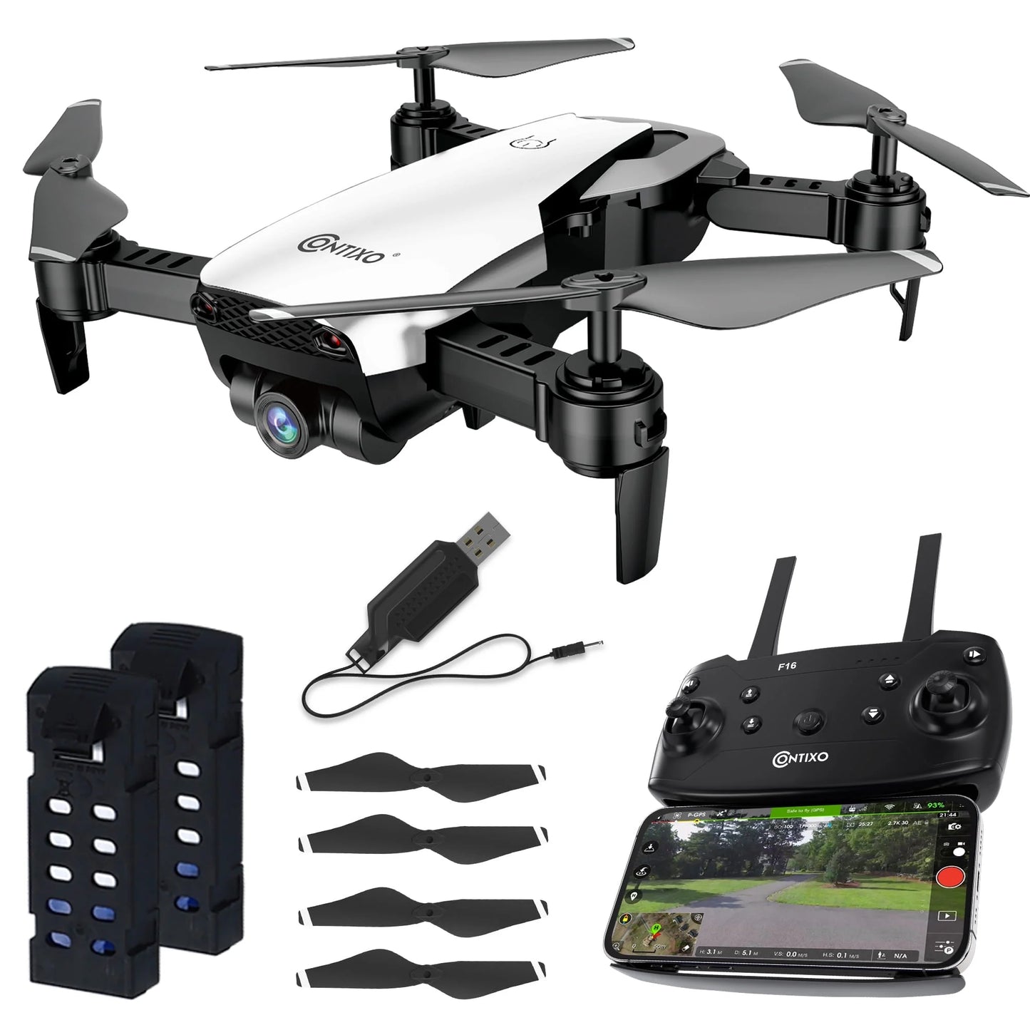 Drone with 1080P HD Camera, Foldable Design, Altitude Hold, 2.4Ghz