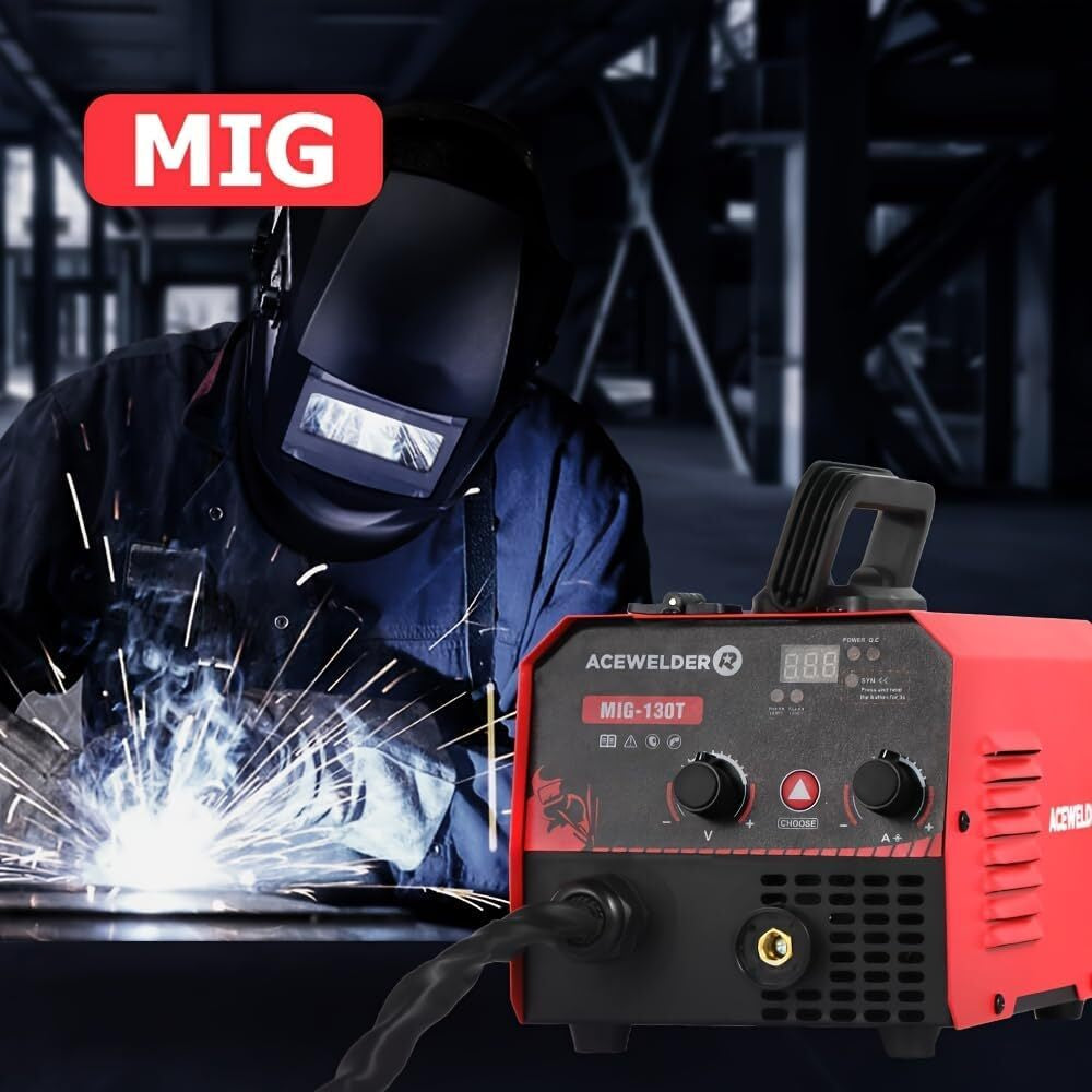 130A Gasless Flux Core MIG Welder Welding Machine 110V Portable IGBT Inverter