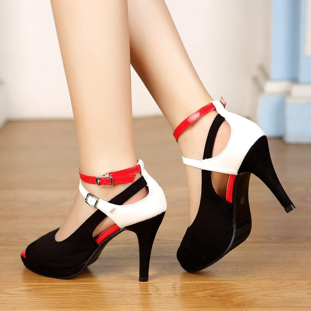 Women'S High Heels Shoes Ankle Straps Dress Heeled Sandals