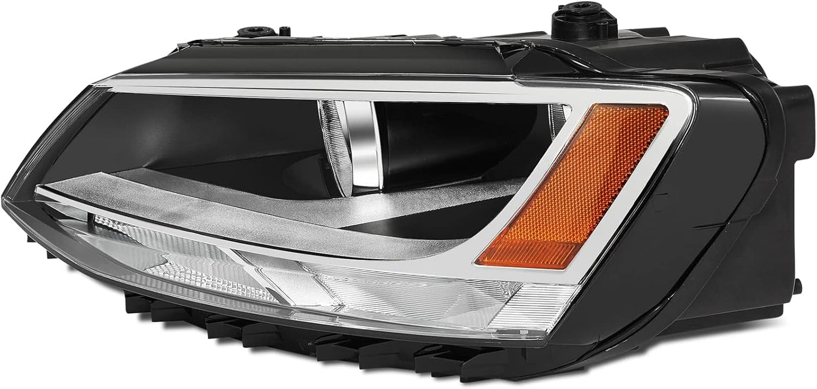Headlights Assembly for 2011-2018 VW Jetta MK6, Chrome Housing