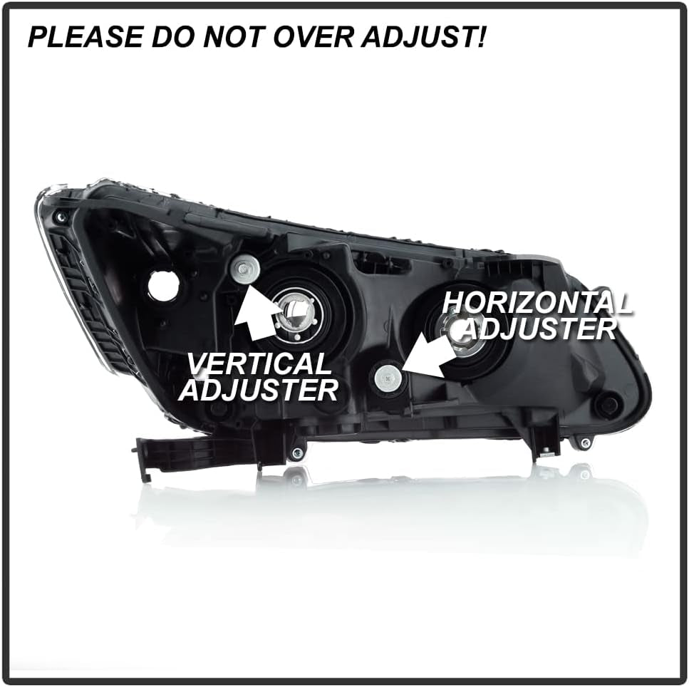 - for [Factory Halogen Model W/O LED DRL] 2013-2015 Honda Accord Sedan Projector Headlights Headlamps Left+Right