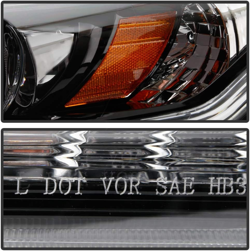 - for [Factory Halogen Model W/O LED DRL] 2013-2015 Honda Accord Sedan Projector Headlights Headlamps Left+Right