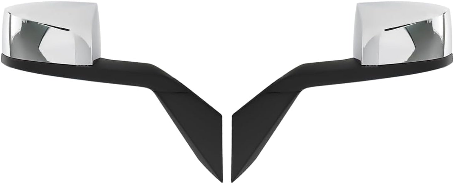 Hood Mirrors Truck Assembly Replacement Hood Mirrors Assembly Fit for Volvo VNL 2004-2017 (Chrome, Pair)