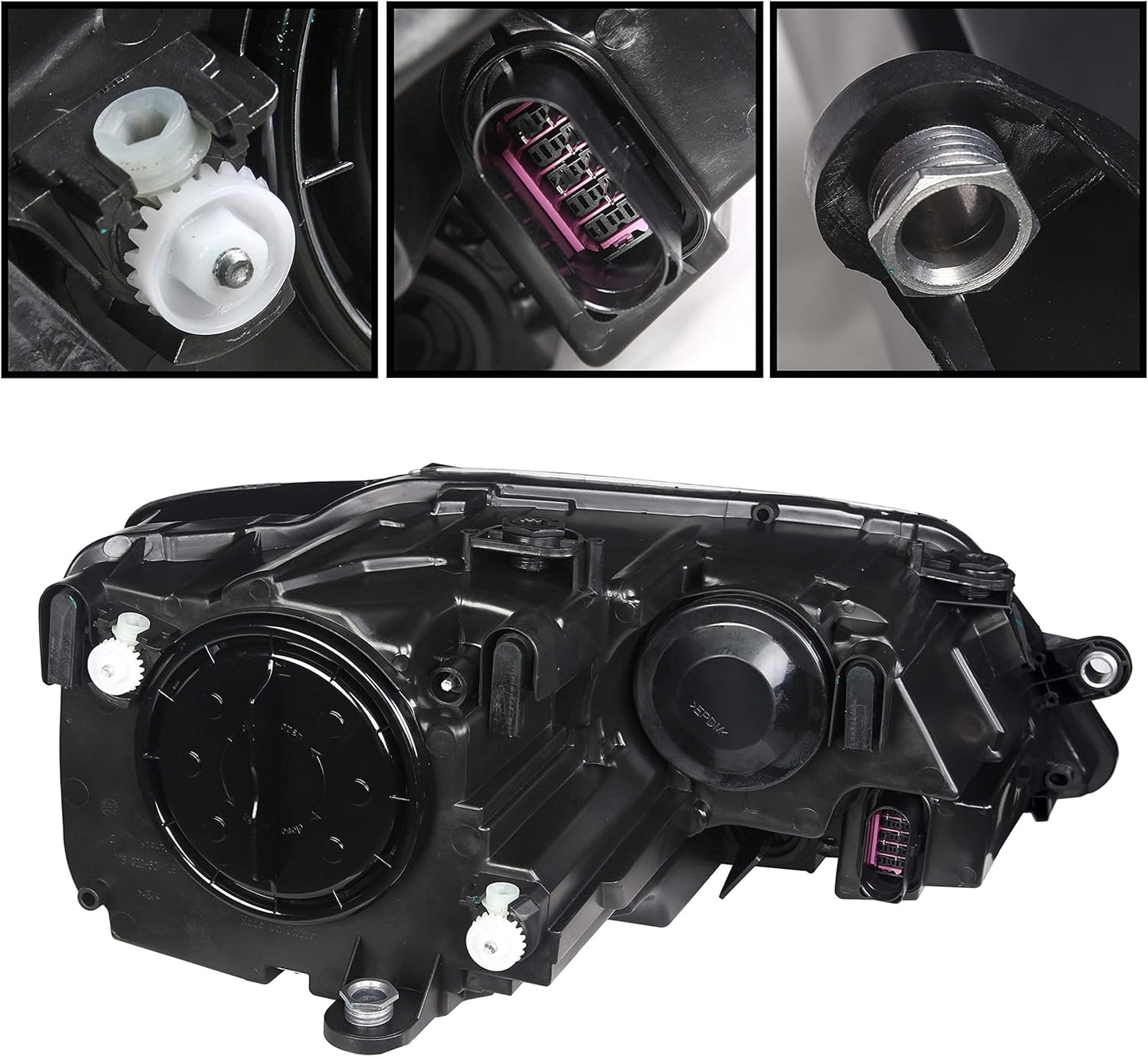 Headlights Assembly for 2011-2018 VW Jetta MK6, Chrome Housing