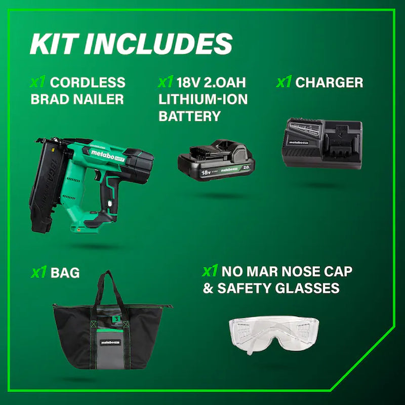 Multivolt 2-In 18 -Gauge Cordless Straight Brad Nailer (Battery Included and Charger Included)