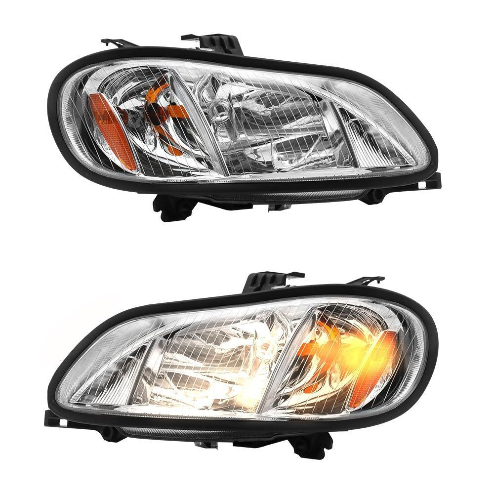 Pair Headlight Assembly Kit for Freightliner Columbia Headlight 04-13 Left Right