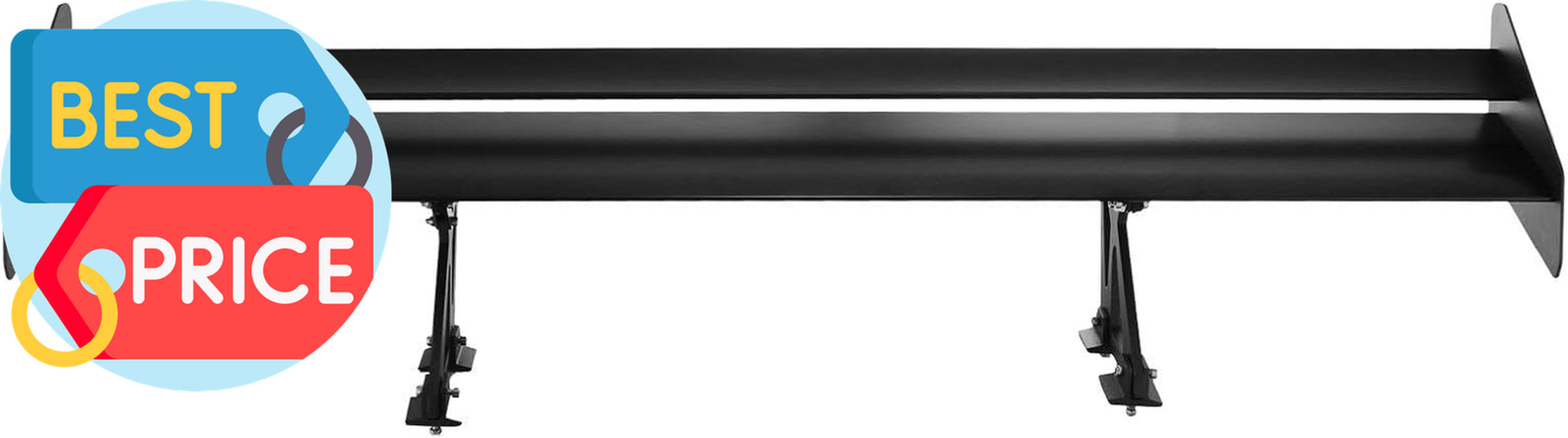 Single Deck GT Wing Car Spoiler Adjustable Universal 53.4 Inch Lightweight Alumi