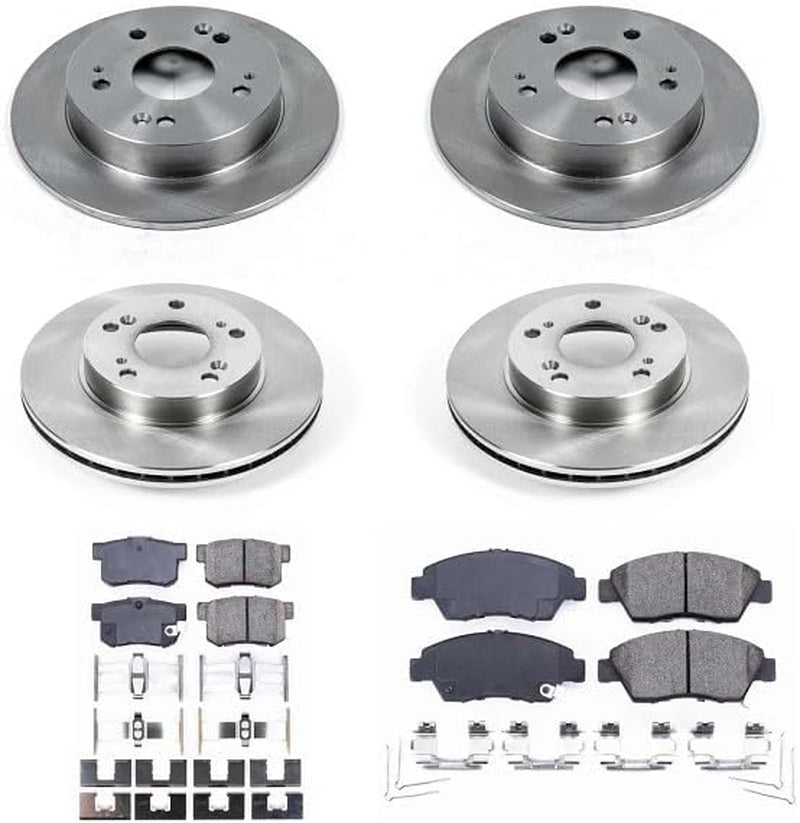 KOE4276  Front and Rear Replacement Brake Kit-Oe Brake Rotors & Ceramic Brake Pads for Honda Civic 2009-2011 [Model Specific]