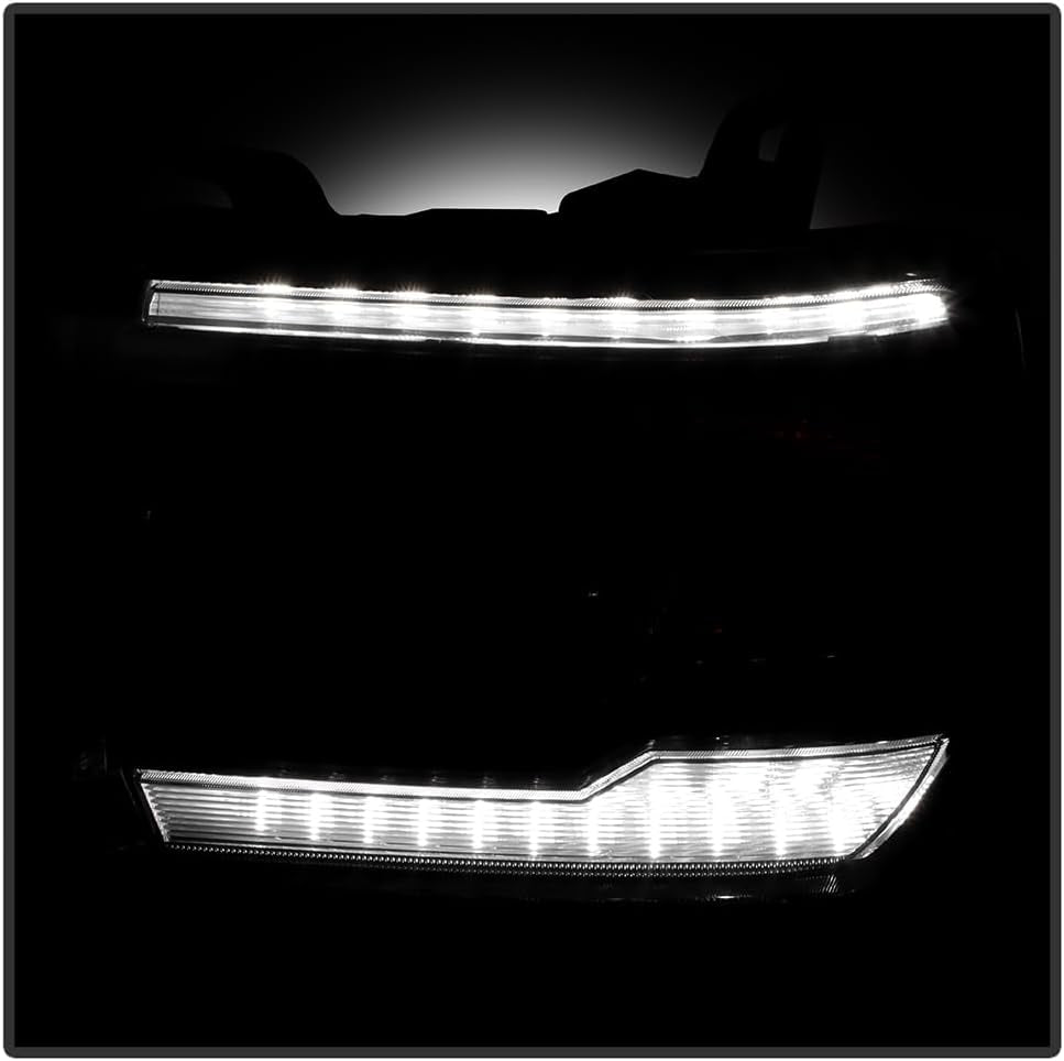 - for 2014-2015 GMC Sierra 1500 2015-2019 2500HD 3500HD Halogen W/O DRL Upgrade LED Tube Headlights Headlamps Set