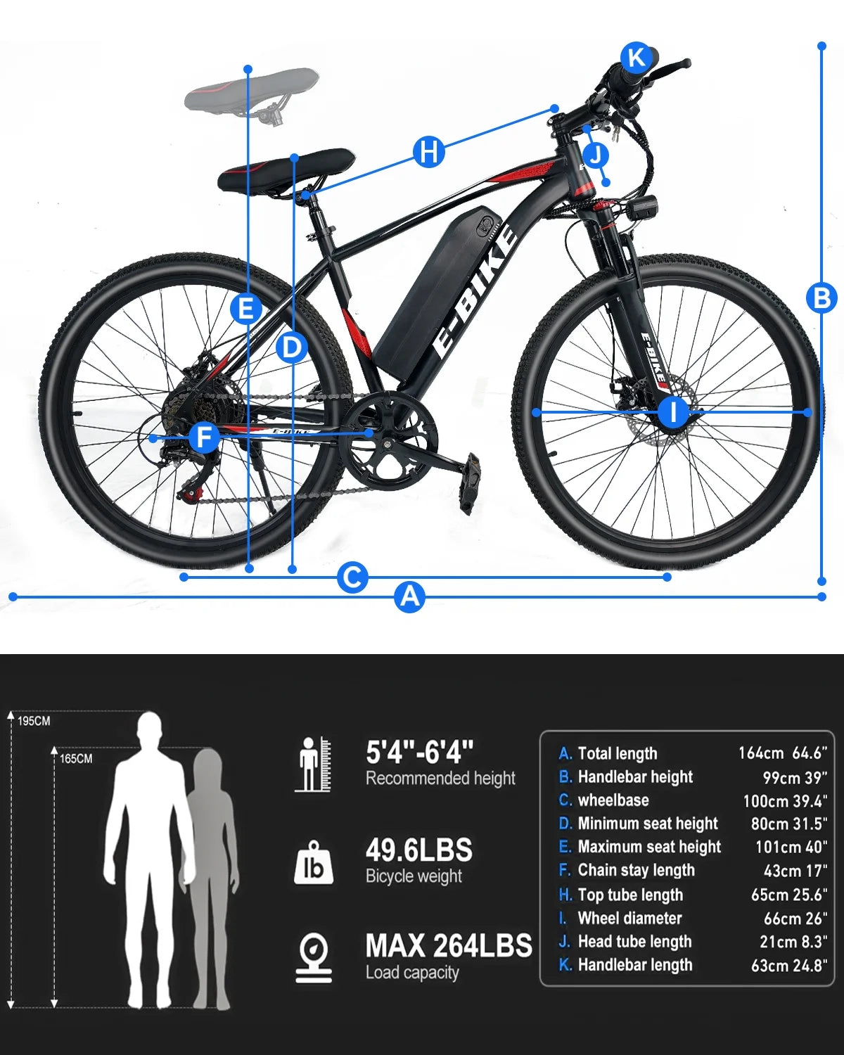 Electric Bike for Adults 750W Peak Motor, 25 Mph Ebike, 26" Tire Electric Bicycles with Max 15° Uphill, 36V 12Ah Battery, 45 Miles PAS Range, E Bikes for Adults and Teens, E-Mountain Bike, UL 2849