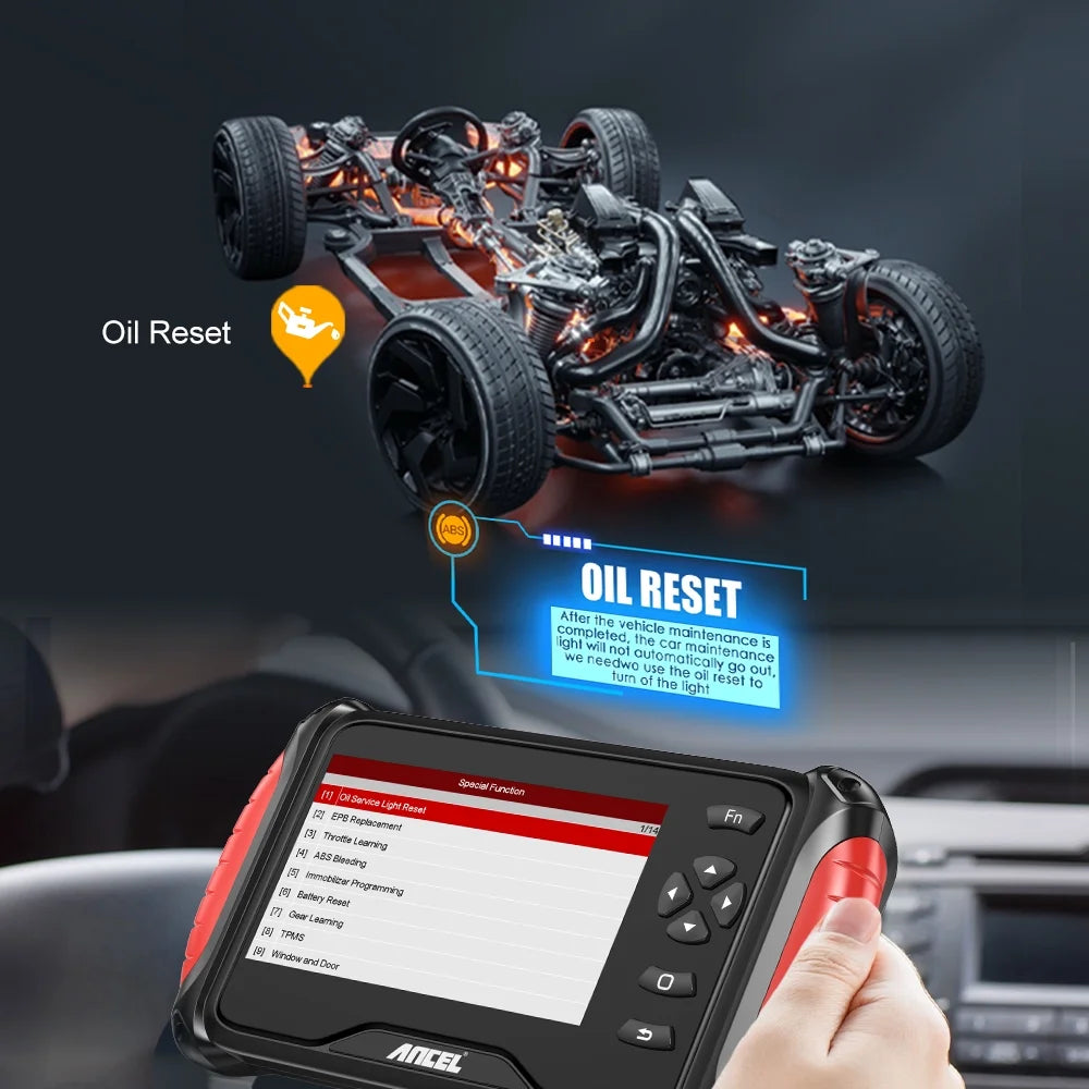 Vip Srs FX8000-I OBD2 Scanner Four Systems Diagnostic Scan Tool ABS SRS Gearbo ...