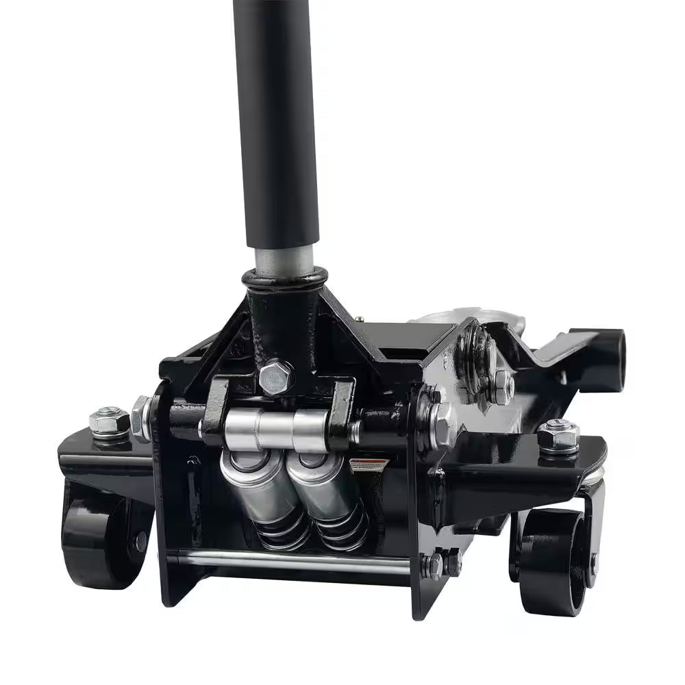 3-Ton Low Profile Floor Jack with Quick Lift with 12 In. 4 Pocket Zippered Tool Bag