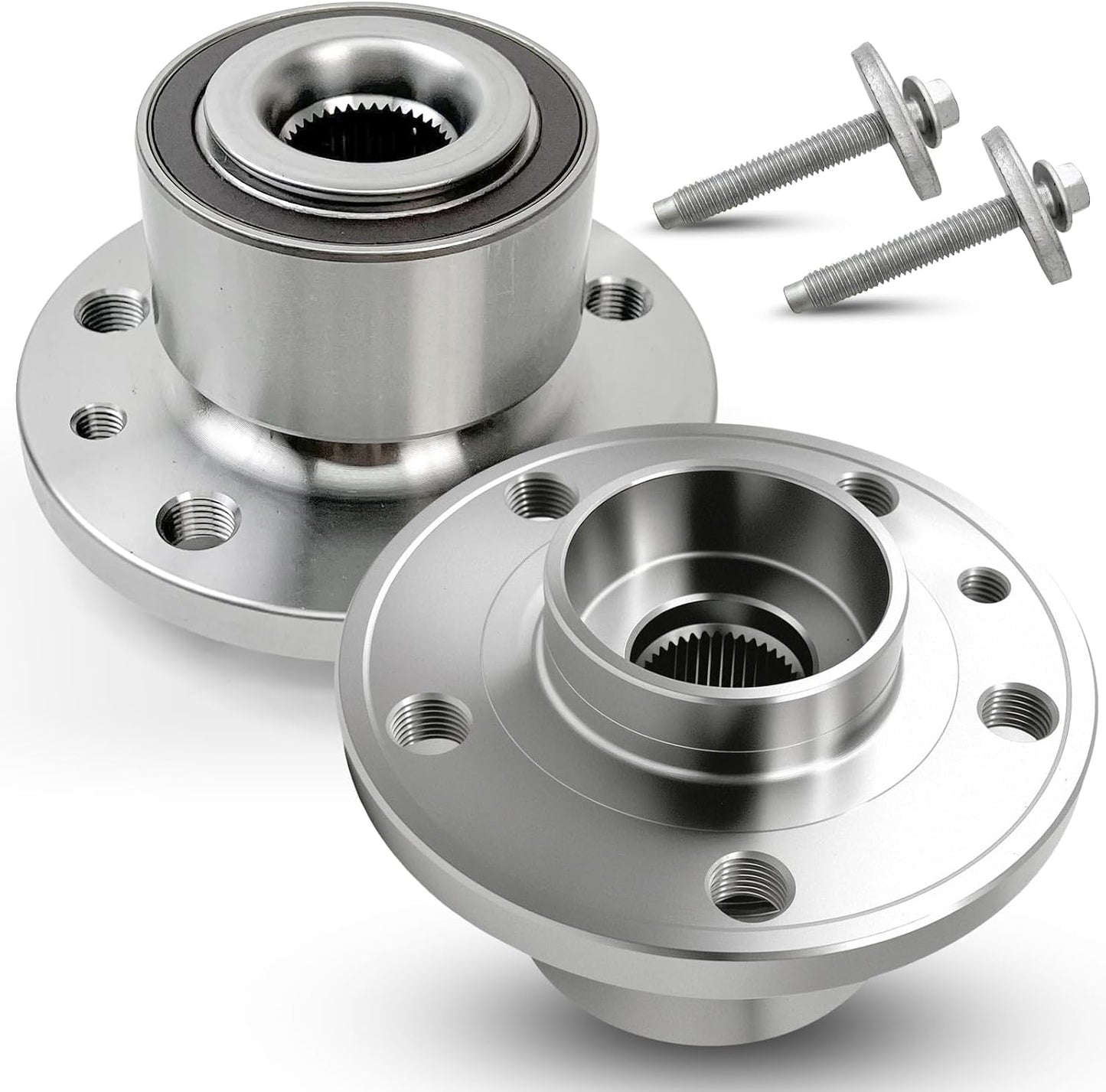 2Pcs 513328 Front Wheel Bearing Hub Assembly Compatible with Volvo S80 2007-2016, for Volvo V60 2015-2018 S60 2011-2018, for Volvo Xc70 2008-2016 Xc60 2010-2017, V70 2008 2009 2010, 5 Lugs