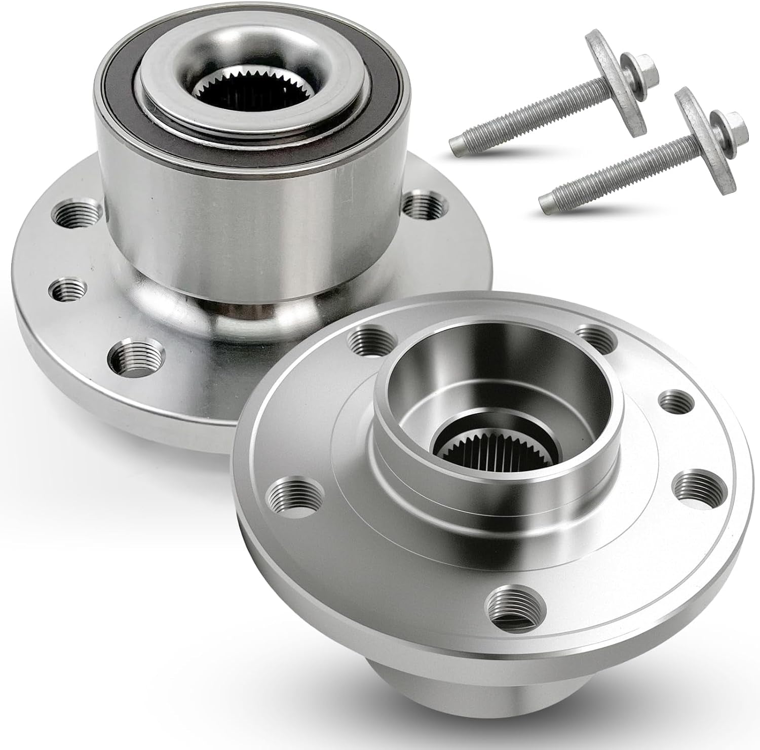 2Pcs 513328 Front Wheel Bearing Hub Assembly Compatible with Volvo S80 2007-2016, for Volvo V60 2015-2018 S60 2011-2018, for Volvo Xc70 2008-2016 Xc60 2010-2017, V70 2008 2009 2010, 5 Lugs